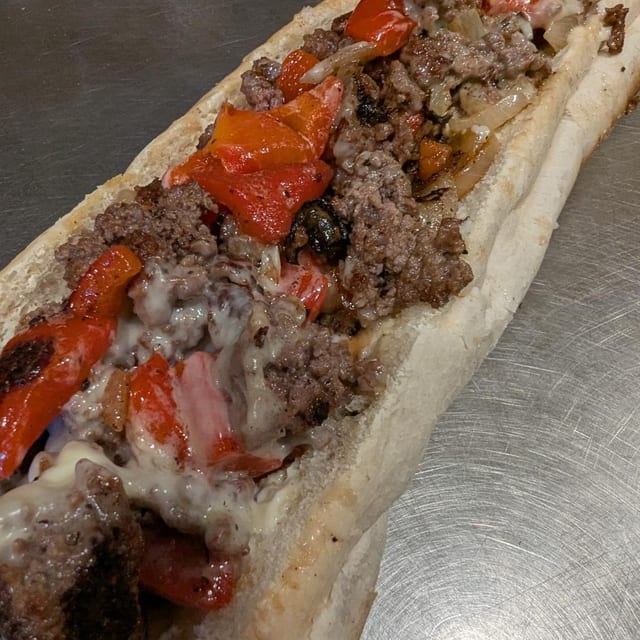 The 78 Chopped Beef Sandwich.
